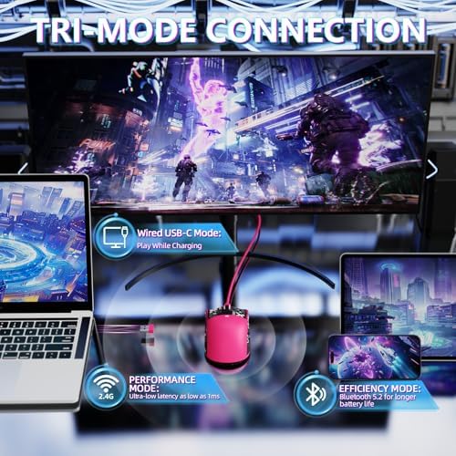ATTACK SHARK X11 SE Tri Mode Lightweight Wireless Gaming Mouse-Berry Red