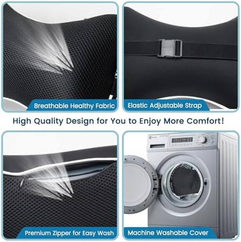 Keemall Inflatable Car Neck Pillow for Driving, Travel, Camping & Office