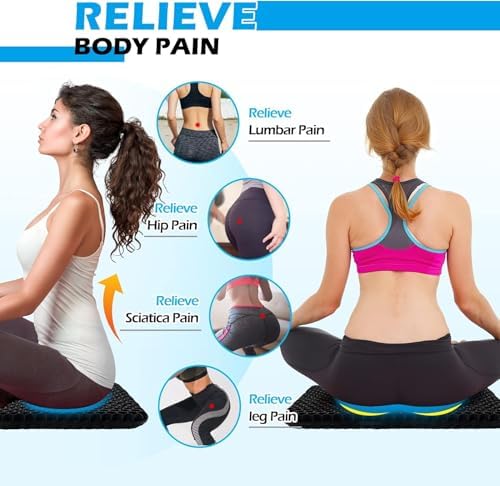Gel Seat Cushion for Long Sitting Pressure Relief(Super Large & Thick) - Gel Cushions for Office Chairs - Tailbone Pain Relief Cushion, Sciatica & Back Support, Wheelchair Cushions & Car Seat Cushion