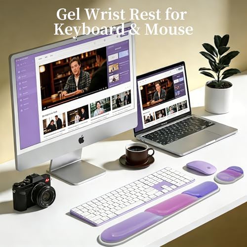 Gel Wrist Rest for Mouse and Keyboard,Ergonomic Computer Pad for Typing