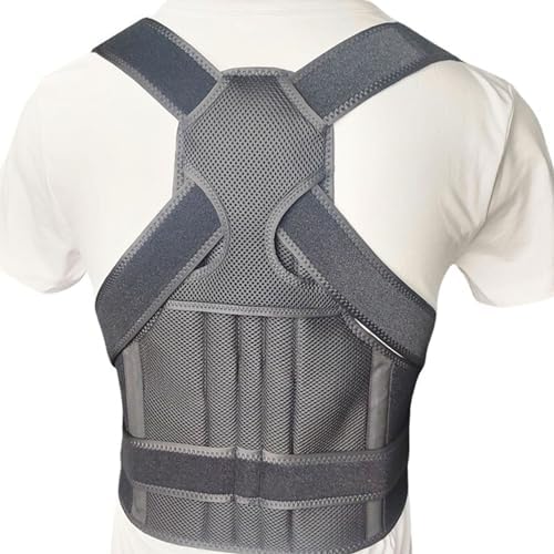 Posture Corrector for Men & Women – Adjustable Back Brace for Upper Back, Shoulder & Neck Support – Breathable, Adjustable & Comfortable for Everyday Wear (Black, Large)