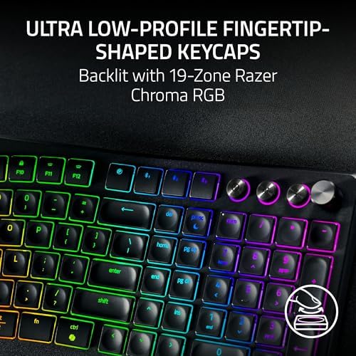 Razer Pro Type Ergo Wireless Split RGB Keyboard, Black (Renewed)