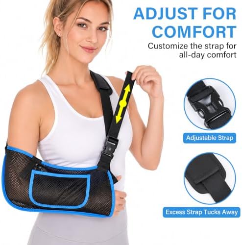 Mesh Shower Arm Sling Shoulder Immobilizer for Shoulder Surgery Recovery