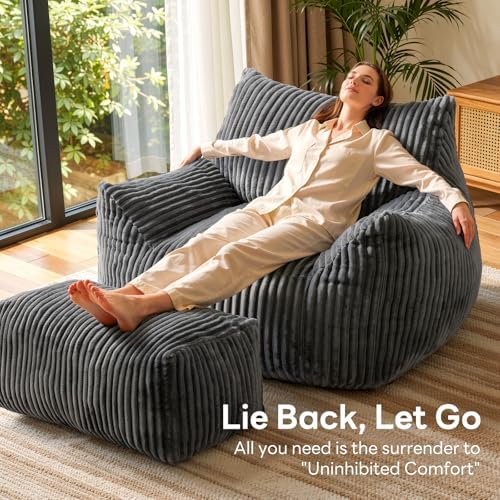 Giant Bean Bag Chair, Oversized Bean Bag Couch for Adults