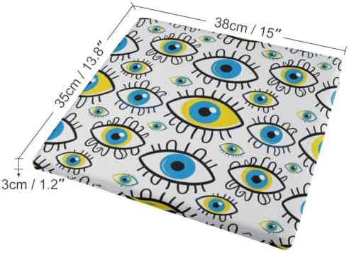 Funny Memory Foam Chair Pad for Adults Evil Eye Pattern