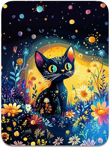 Small Mouse Pad, Mini Mouse Pad 6 x 8 Inch, Thick Rubber Waterproof Mouse Mat, Cute Mousepad for Women Men Wireless Mouse Laptops Home Office, Calico Cat