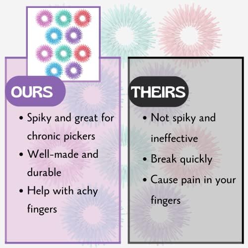 Mr. Pen- Spiky Sensory Rings, 10 Pack, Pastel Colors