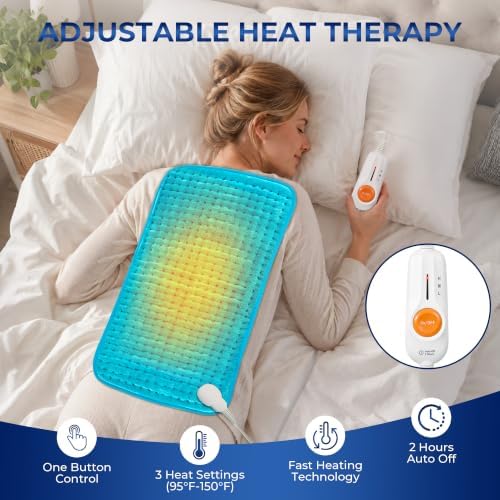 Boileau Electric Heating Pad for Back Pain & Period Cramps Relief, Large XL