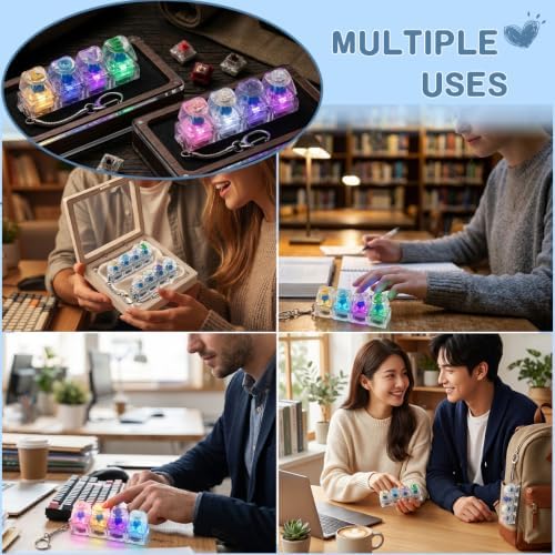 2 Pcs Transparent Keyboard Fidget Toy, Love&Flower Loud Fidget Clicker