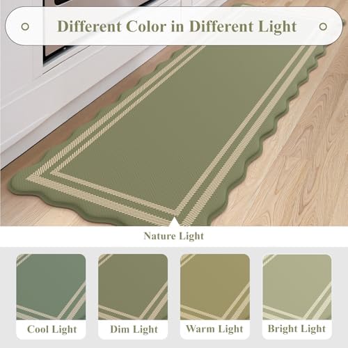 KIMODE Anti Fatigue Mats for Kitchen Floor,Farmhouse Kitchen Rugs Sets of 2