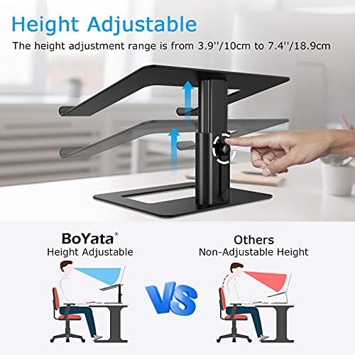 BoYata Laptop Stand, Height Adjustable Laptop Riser for 11-17" Laptops
