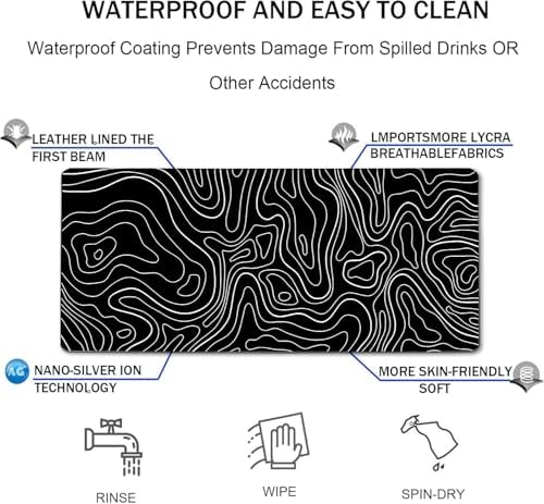 Large Mouse Pad Big Desk Mat Large Office Desk Pad, White Line
