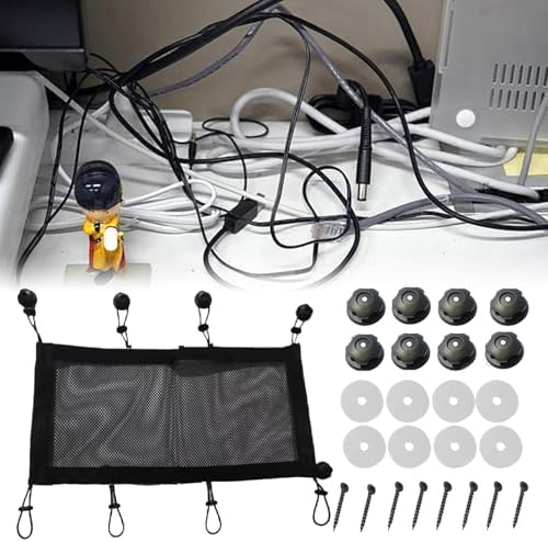 Cable Management Net Versatile Cord Tray Wire Storage Organization