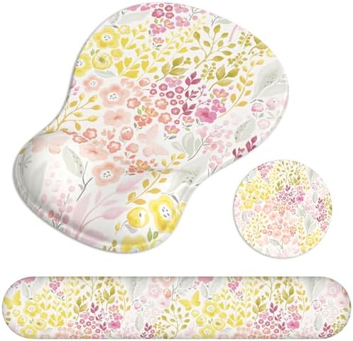 Ergonomic Mouse Pad with Wrist Rest and Keyboard Wrist Rest, Gel Mousepad