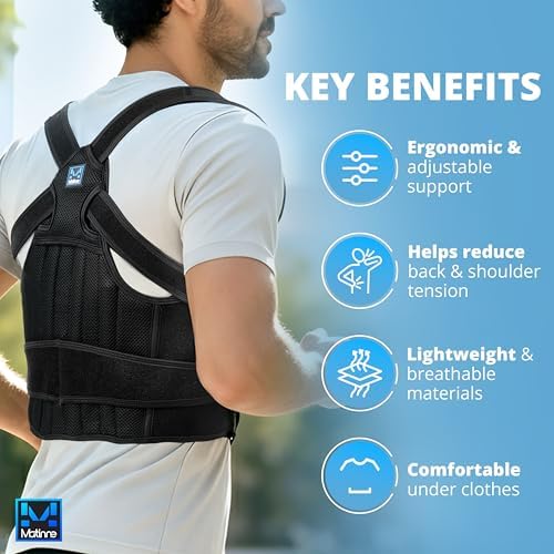 Posture Corrector for Women & Men – Adjustable Back Brace for Alignment, Pain Relief & Back Support – Premium Back Posture Trainer for Improved Posture