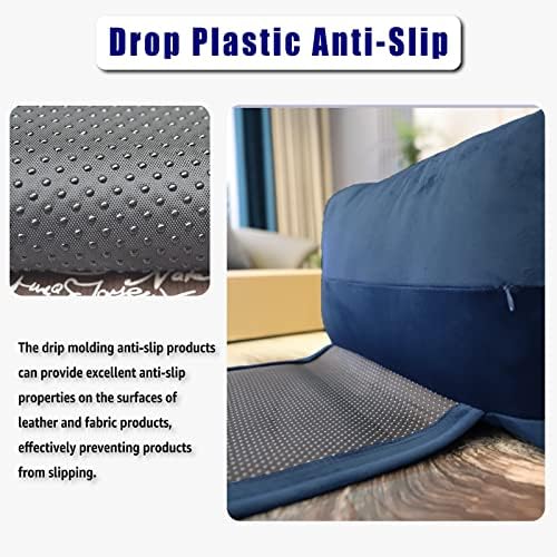 Velvet Recliner Headrest Pillow, Non-Slip Neck Support, Navy