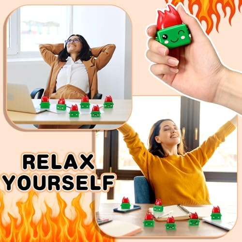 Soulchen 24 Pcs Dumpster Flame Stress Relief Balls Funny Gift for Adults