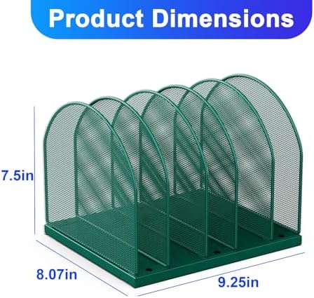 gianotter Desktop File Organizer with 5 Compartments