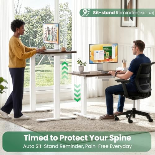 SIAGO Dual Motor Standing Desk Frame for Tops up to 75" - 280 lbs Capacity