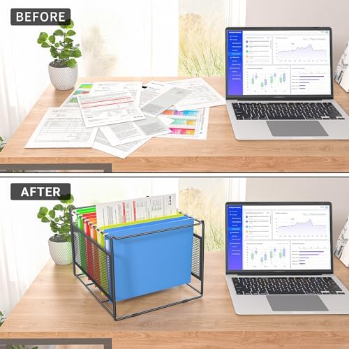 Hanging File Folder Frame for Legal and Letter Size,Hanging File Organizer Holder Rack Hanging Folder Rails for Filing Cabinet Desk Drawer,15.2" L x 12.4" W x 10.5" H,1 Pack