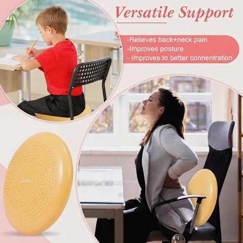 Libima 4 Pcs Wiggle Seat for Kids Inflated Wobble Cushion