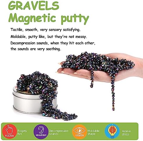 550PCS Colourful Ferrite Crags Desk Toys for Office, Like Putty, Satisfying Fidget Toys for Adults (550 PCS)