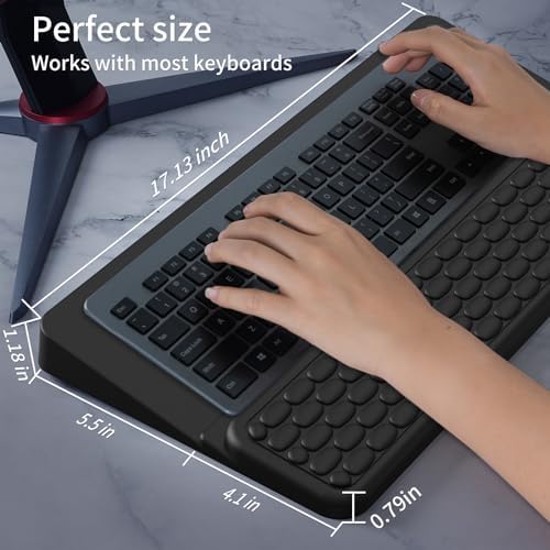 Wrist Rest for Computer Keyboard, Keyboard Wrist Rest, Ergonomic Keyboards Holder for Easy Typing Working, Wrist Pad for Keyboards with Comfortable Wrist Rest for Keyboard Black