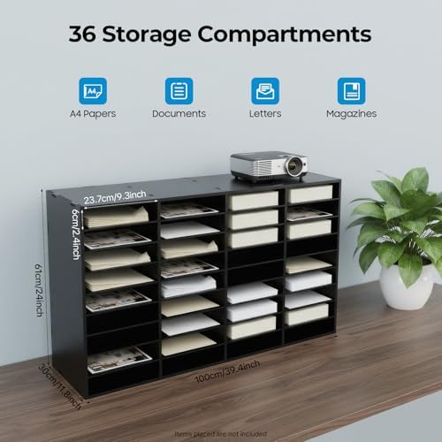 36 Slots Literature Organizer, Mail Organizer for Classroom/Office/Home