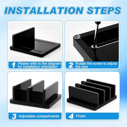 Chunful 3 Slot Adjustable Vertical Laptop Stand for Desk