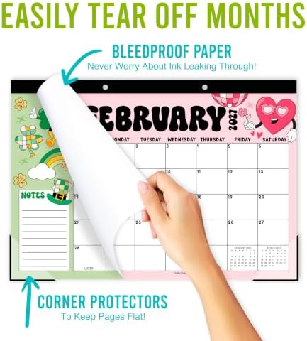 Large Desk Calendar 2027 - Desktop Calendar 2027-2028