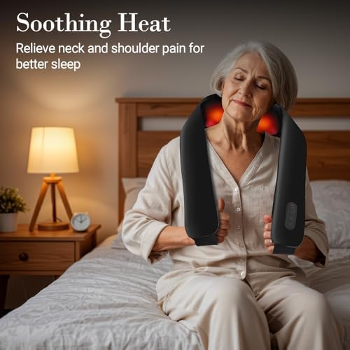 CuPiLo Cordless Neck Massager for Pain Relief Deep Tissue, FSA Eligible