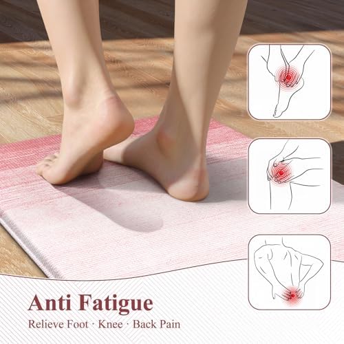 KIMODE Kitchen Anti Fatigue Mats, Boho Farmhouse Kitchen Rugs Sets of 2