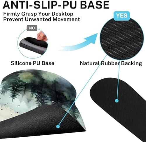 Britimes Ergonomic Mouse Pad Set with Wrist Rest, Green Mountain
