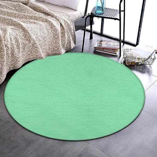 Large Round Area Rug Home Decor Modern Bathroom Rug Kitchen Office Circle Rug for Living Room Sofa Circle Cute Mat Bright Green, 36inch