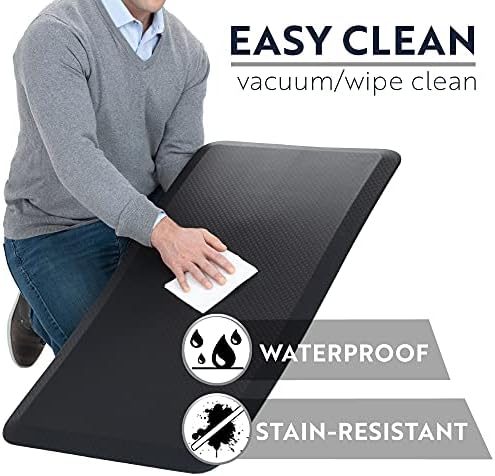 KANGAROO Cushioned Anti Fatigue Kitchen Mats for Floor, 20x32 Black