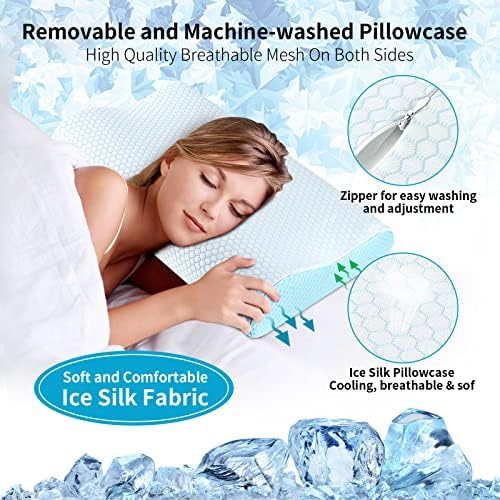Memory Foam Pillows Neck Pillow for Sleeping, Ergonomic Cervical Pillow Bed Pillow for Side Back Stomach Sleeper, Orthopedic Contour Pillow for Neck and Shoulder Pain Relief