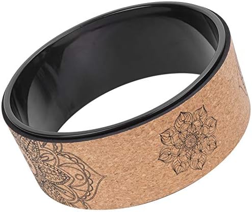 GLOGLOW Back Pain Relief Yoga Wheel, 5mm Thick PU Rubber