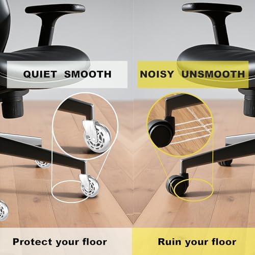 Office Chair Wheels Replacement Rubber Chair Casters Heavy Duty