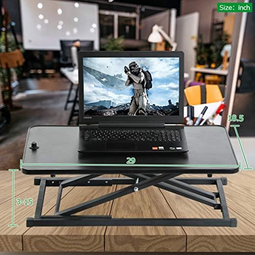 Standing Desk Height Adjustable 29 inch Computer Workstation Stand Up Desks Sit Stand Converter Desktop Riser Table for Laptop & Computer Monitors