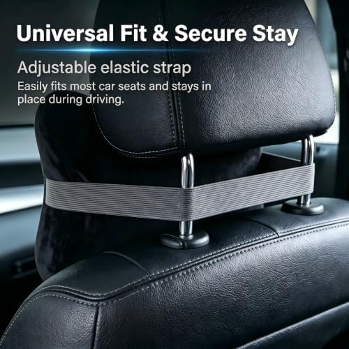 Car Neck Pillow, Memory Foam Comfortable Seat Headrest Support Cushion for All-season, Washable Removable Cotton Pillow Case, Interior Accessory for Car & Home & Office Chairs (Black)