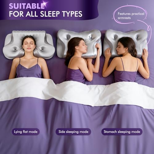Dayme Orthopedic Memory Foam Pillows – Cooling Cervical Neck Pillow,Gray