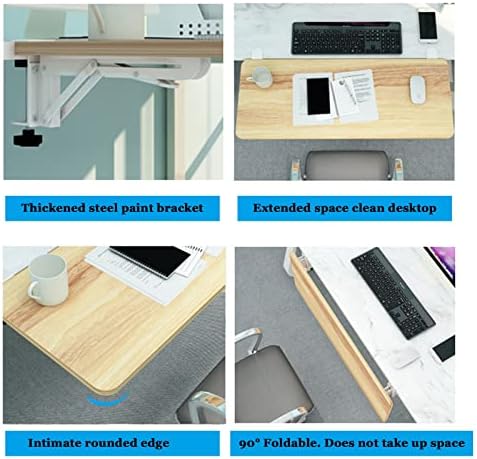V3VOGUE 90° Foldable Desk Extender Armrest Shelf, Extended Desktop and Space Saver, Clamp-On Keyboard Drawer Tray, with K-Bracket, Ergonomic Computer Elbow Arm Support Relieve Fatigue