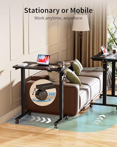 BIZUM 31.5" Small Electric Standing Desk Height Adjustable, Whole Piece Stand Up Computer Desk Work Study Writing Gaming Desks for Home Office Black