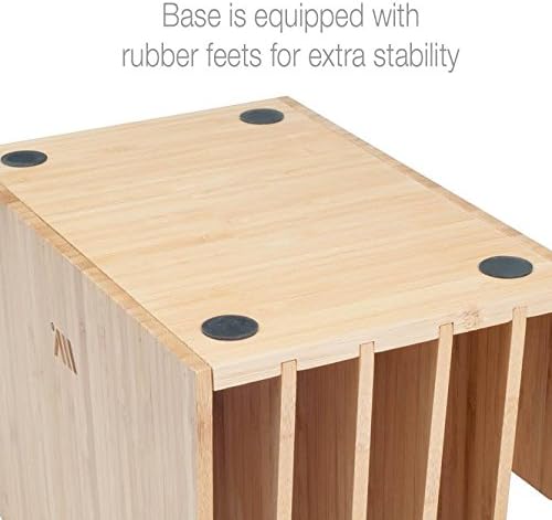 MobileVision Bamboo Desktop File Folder Organizer and Paper Tray, 7 Slots