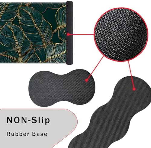 Keyboard Wrist Rest and Mouse Pad with Wrist Support Set Ergonomic Coaster,Memory Foam,Easy Typing Pain Relief,Large XL Desk Mat 31.5"x 11.8",Tropical Leaves