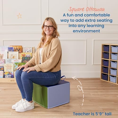 ECR4Kids SoftZone Adult Cozy Cube Seat with Handle, Earthtone