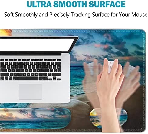 ToLuLu Mouse Pad, Memory Foam Ergonomic Keyboard Mouse Wrist Rest Support