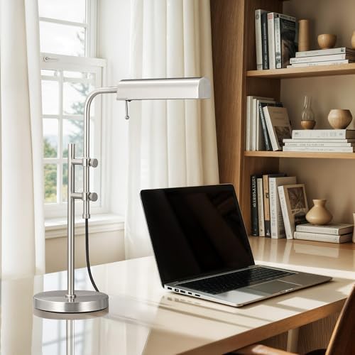 VONLUCE Industrial Table Lamp, Adjustable LED Desk Lamp for Home Office