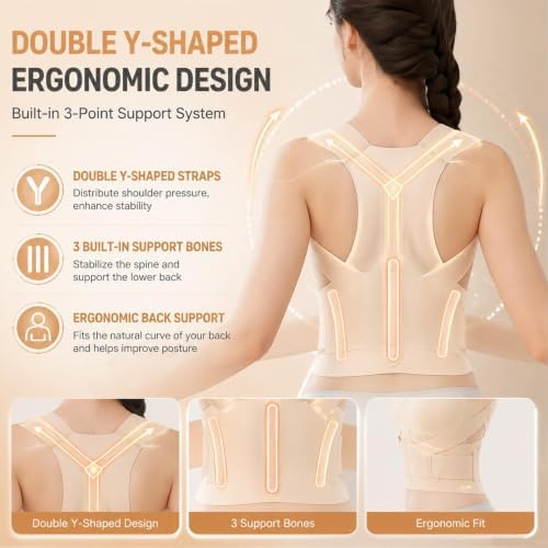 Posture Corrector for Women – Invisible Lightweight Back Support Brace, XL