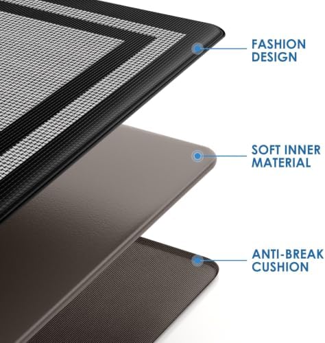LuxStep Kitchen Mats [2 PCS] Cushioned Kitchen Rugs Anti-Fatigue Floor Comfort Mat,Non-Slip Standing Desk Mat,Waterproof Kitchen Rug Set for Kitchen,Floor,Office,Classic Black